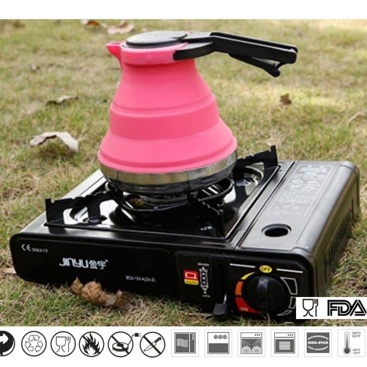 Collapsible Camping Kettle for Hiking, Travel, Outdoors 50oz thumbnail 4