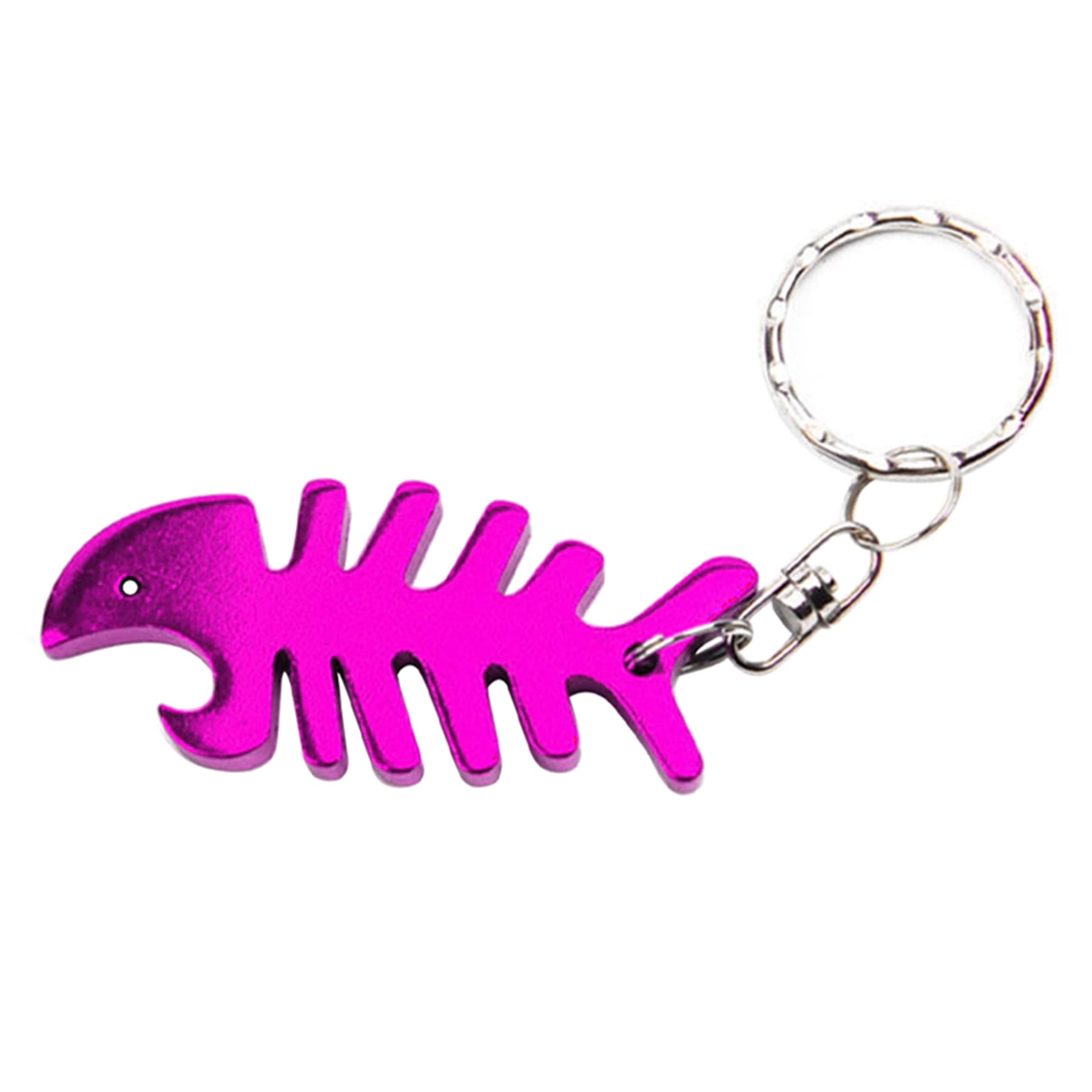 Fish Bone Shape Bottle Opener Keyring thumbnail 2