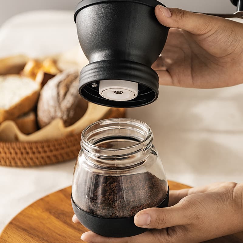 Manual Coffee Grinder Mill with Glass Jar thumbnail 4