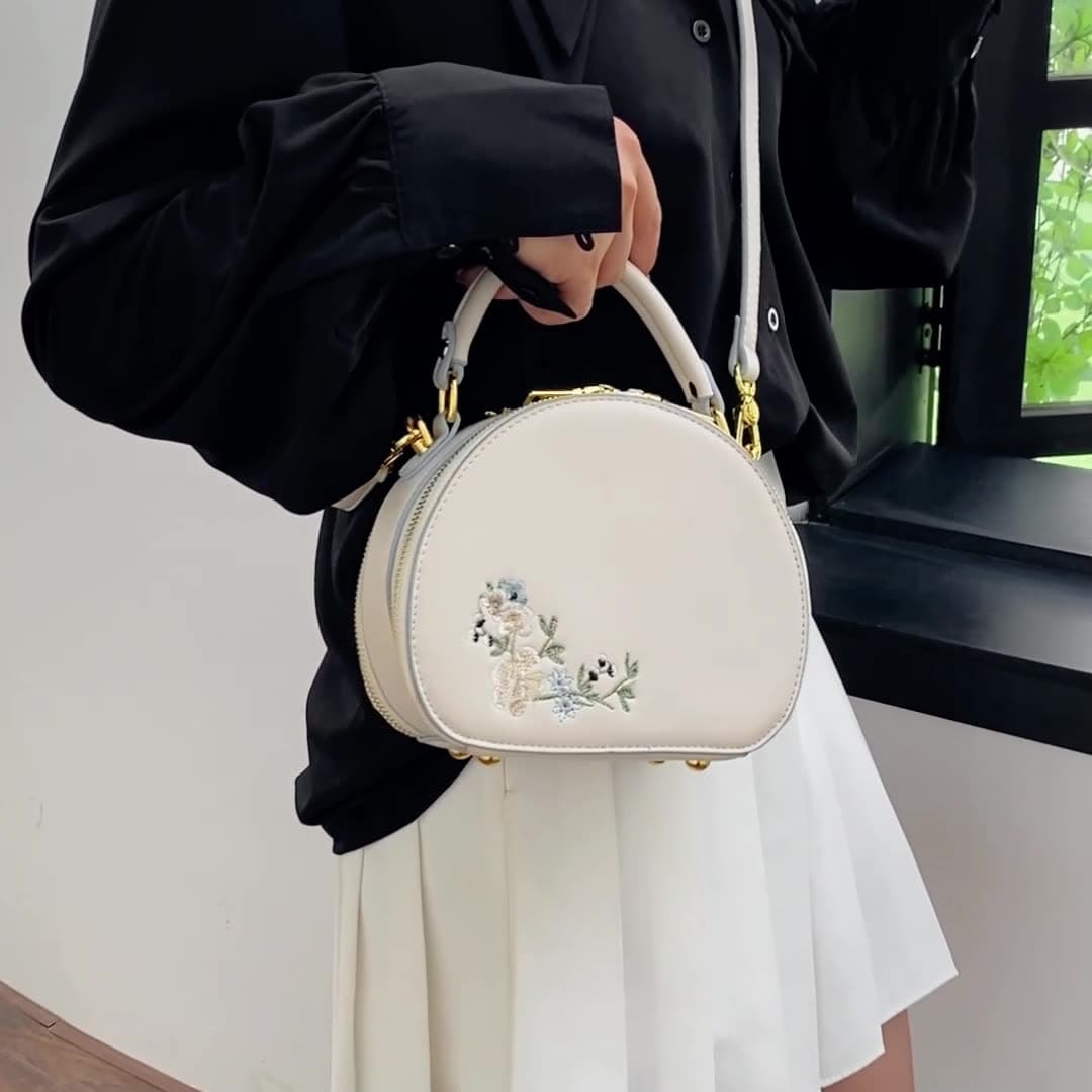 PU Embroidered Fashion Handbag Crossbody Bag