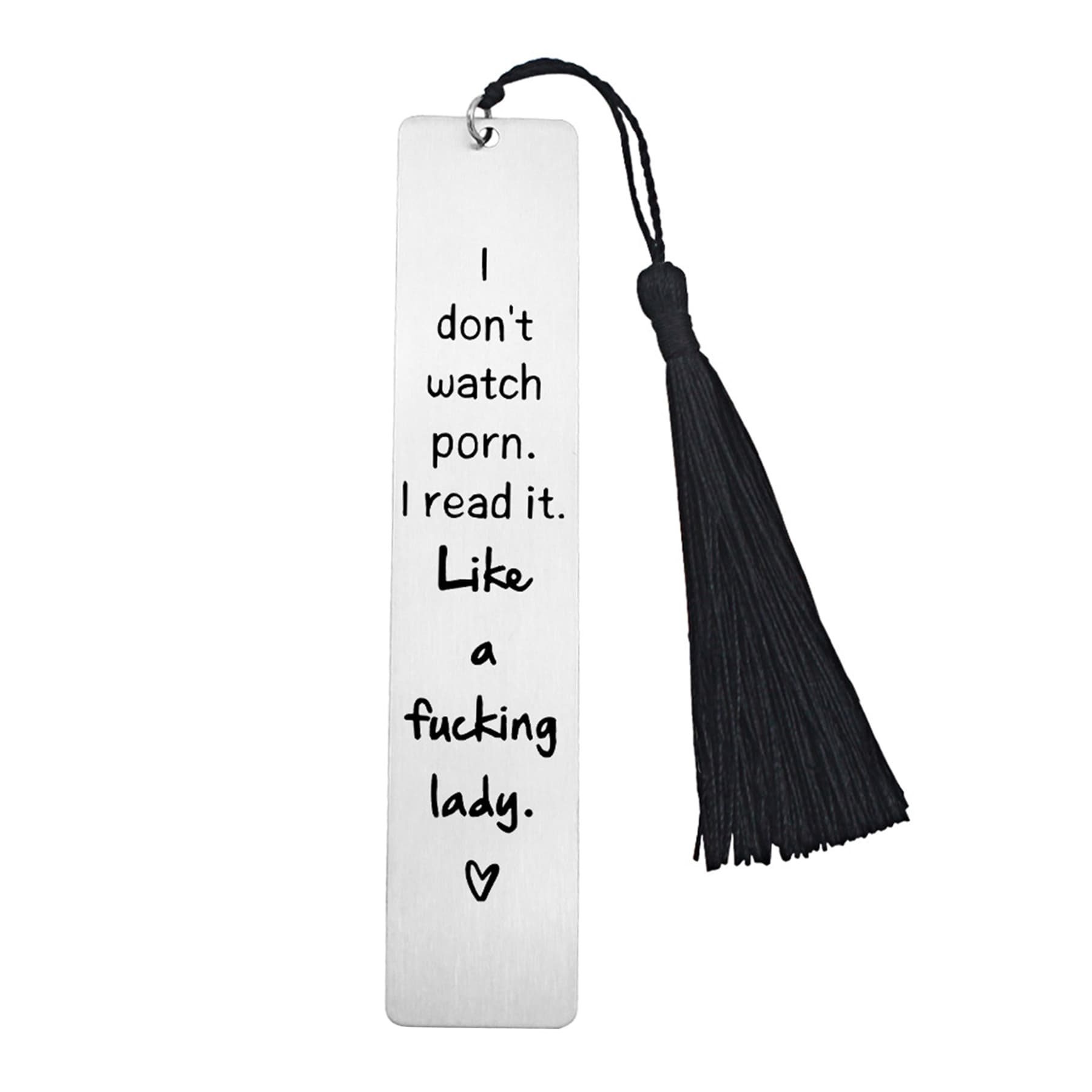 Rectangle Stainless Steel Bookmark with Tassel thumbnail 5