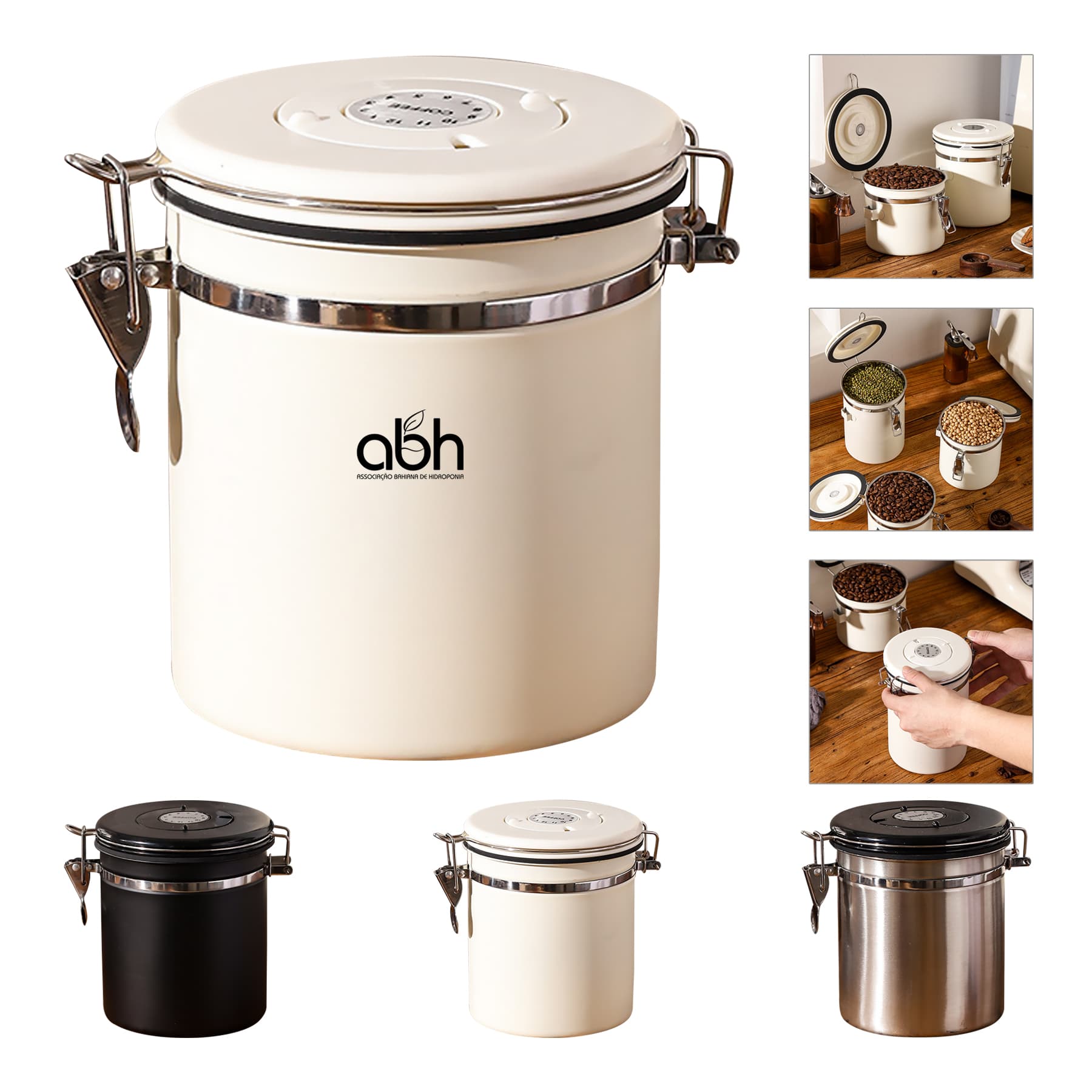 Stainless Steel Coffee Bean Storage Container Canister