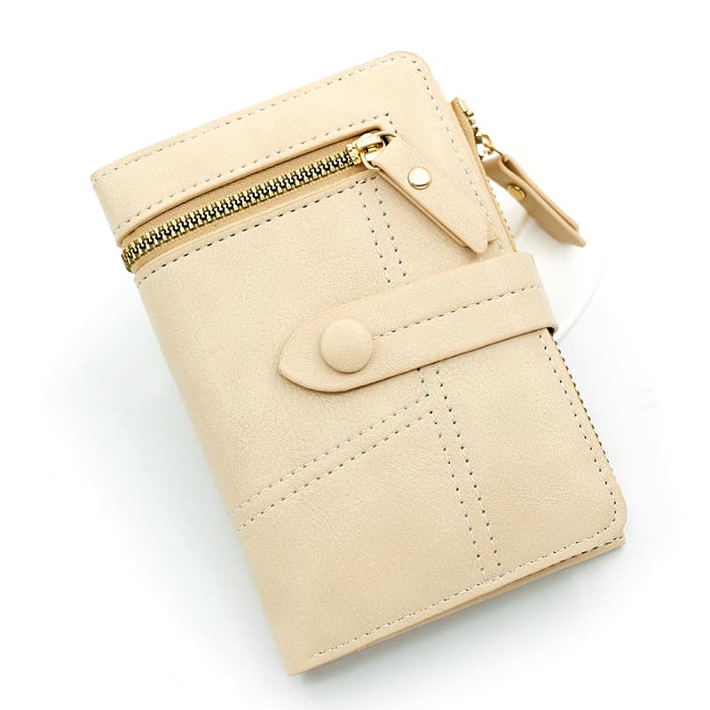 Women’S Latest Leather Short Zipper Purse