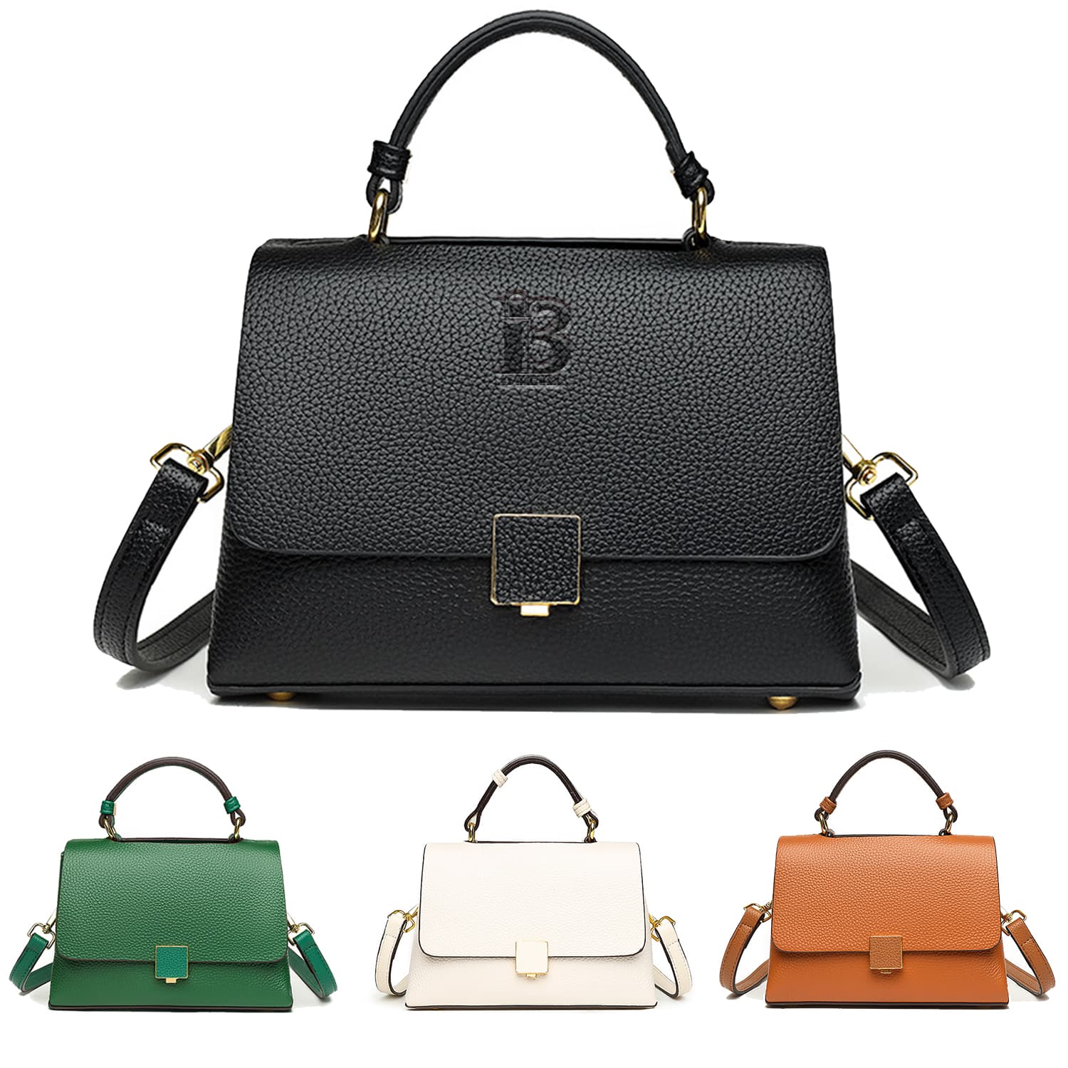 Real Leather Shoulder Crossbody Bag