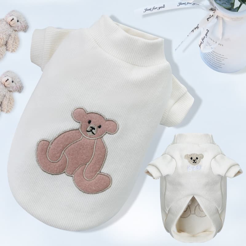 Letters Winter Pet Dog Hoodies Cotton Warm Clothes