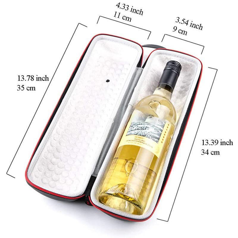 Shockproof Waterproof Protective Eva Insulated Wine Tote Bag thumbnail 3