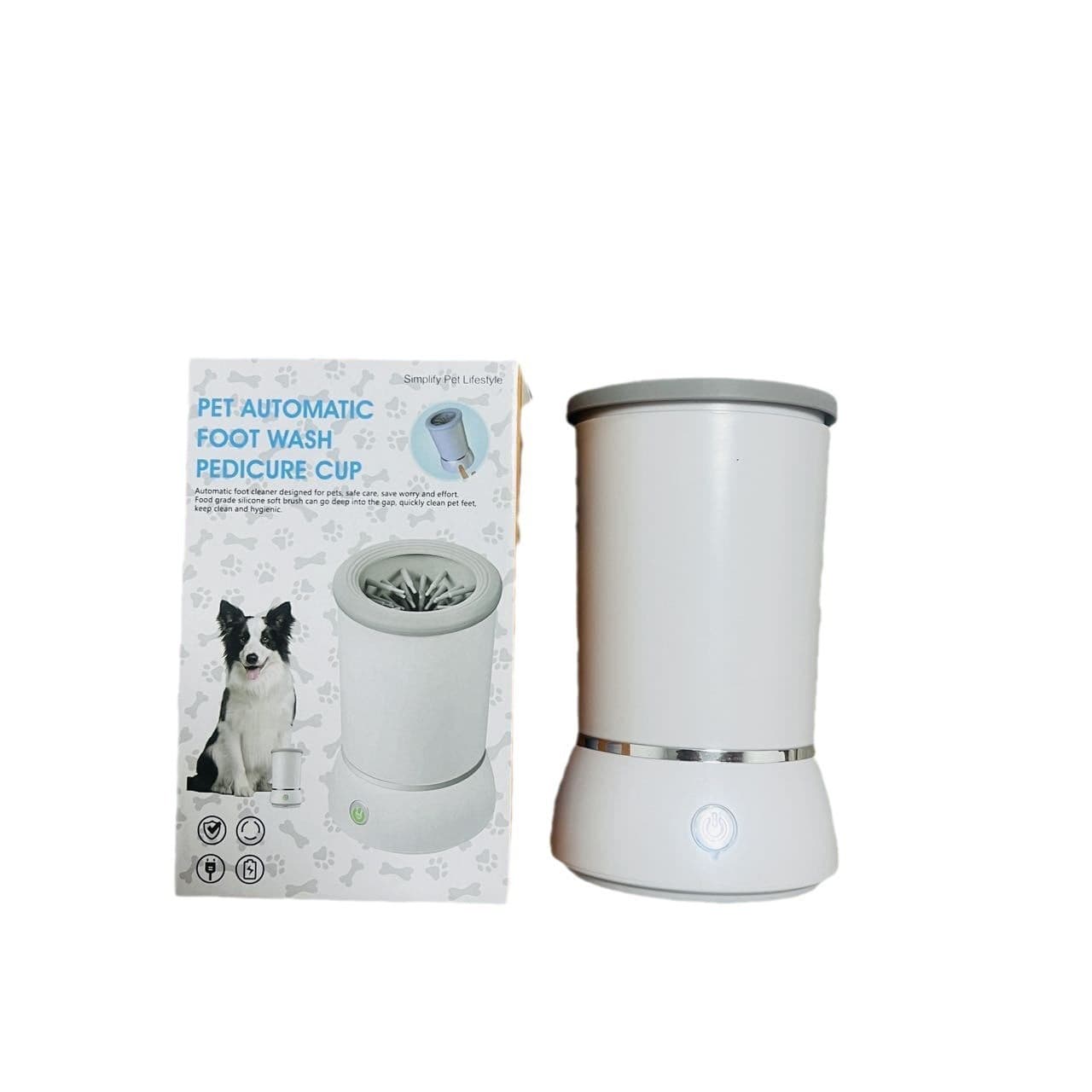 Automatic Mudbuster Paw Cleaner with Grooming Brush