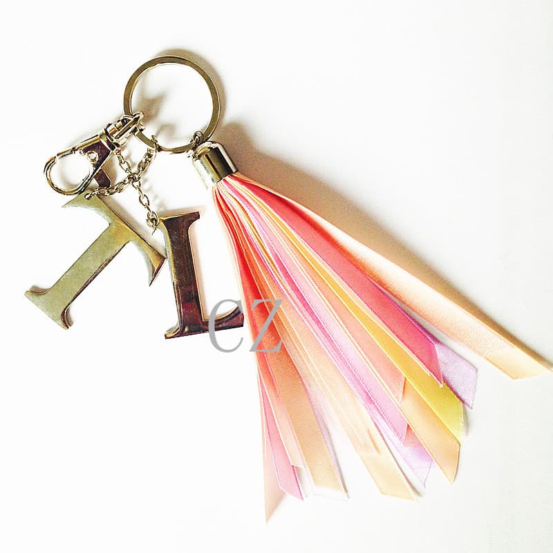 Key Ring W/ Thumb Hook & Ribbons thumbnail 4
