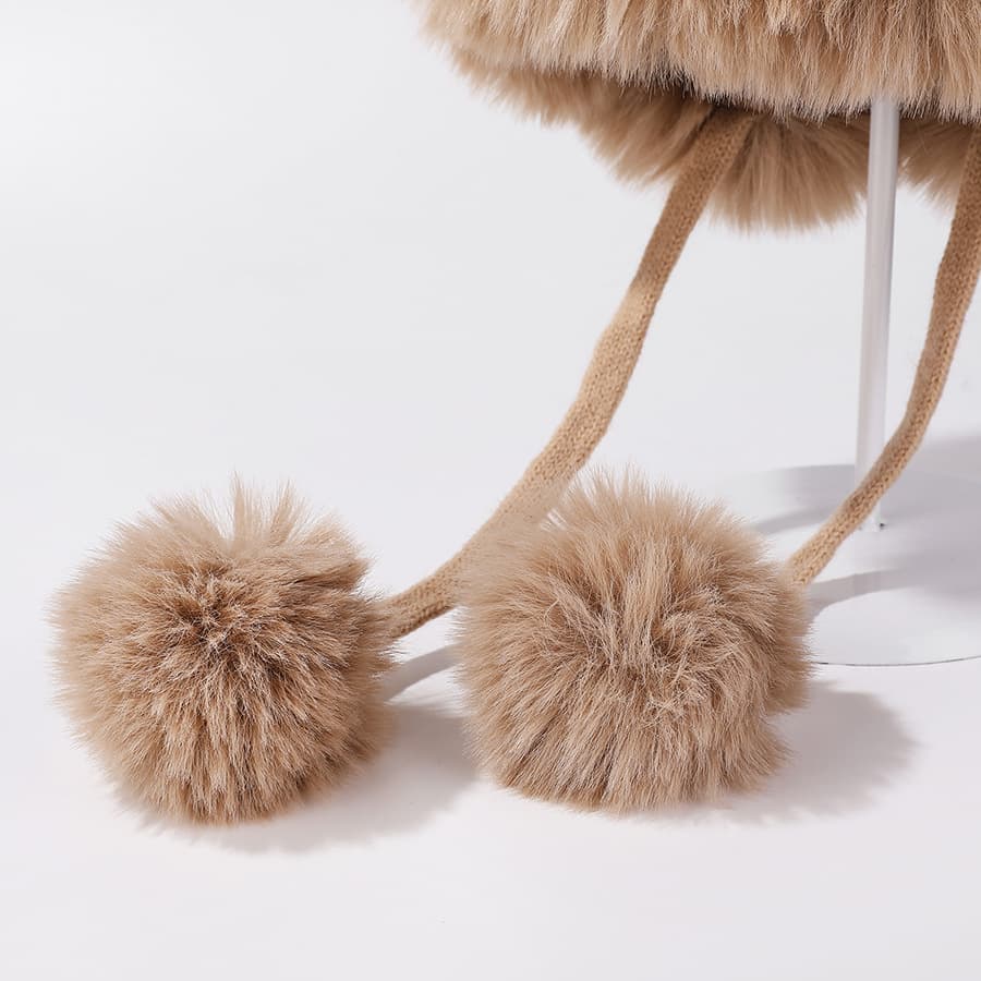 Women winter cover ear antler knit hat thumbnail 4