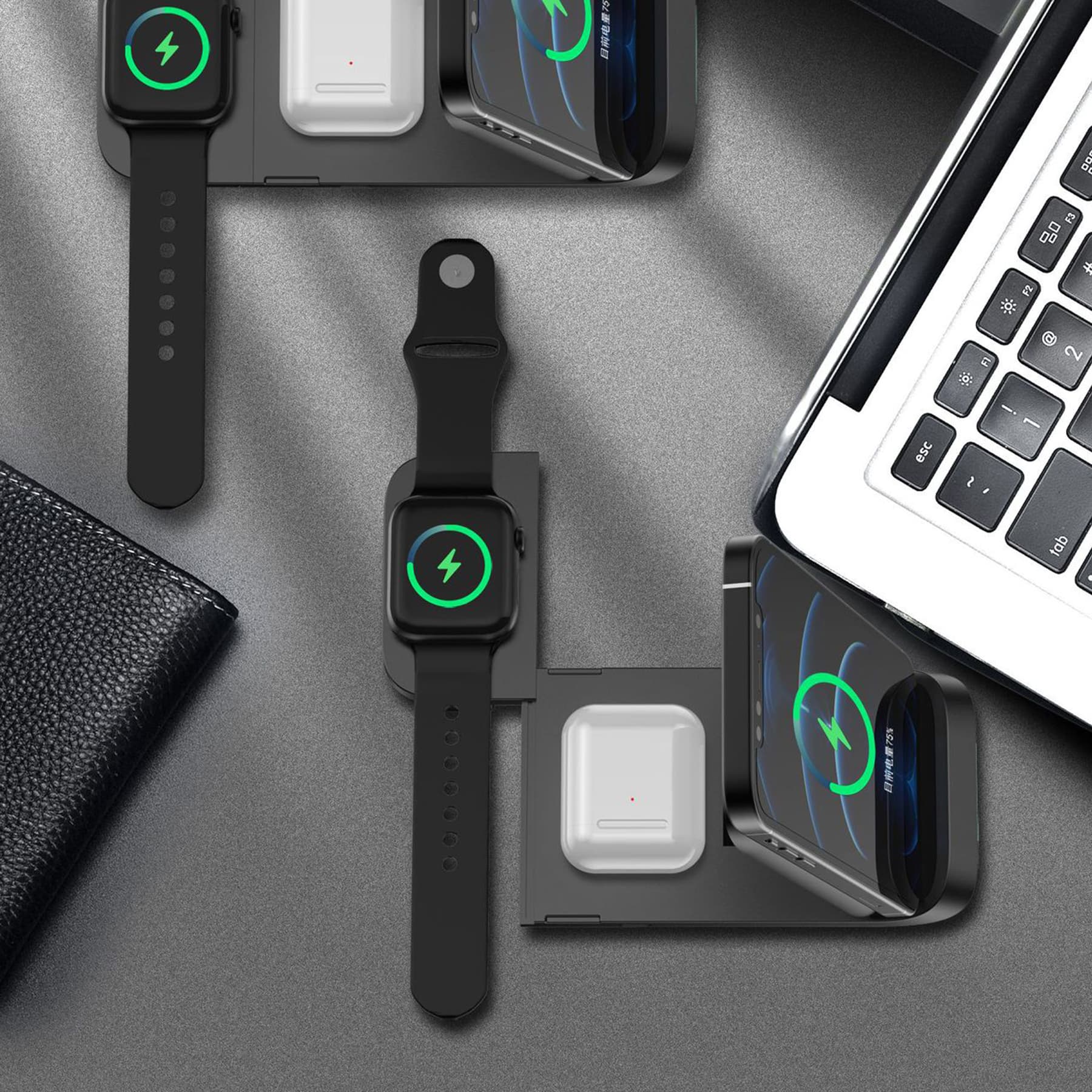 Wireless Charging Dock With 3-in-1 Multifunctionality thumbnail 10