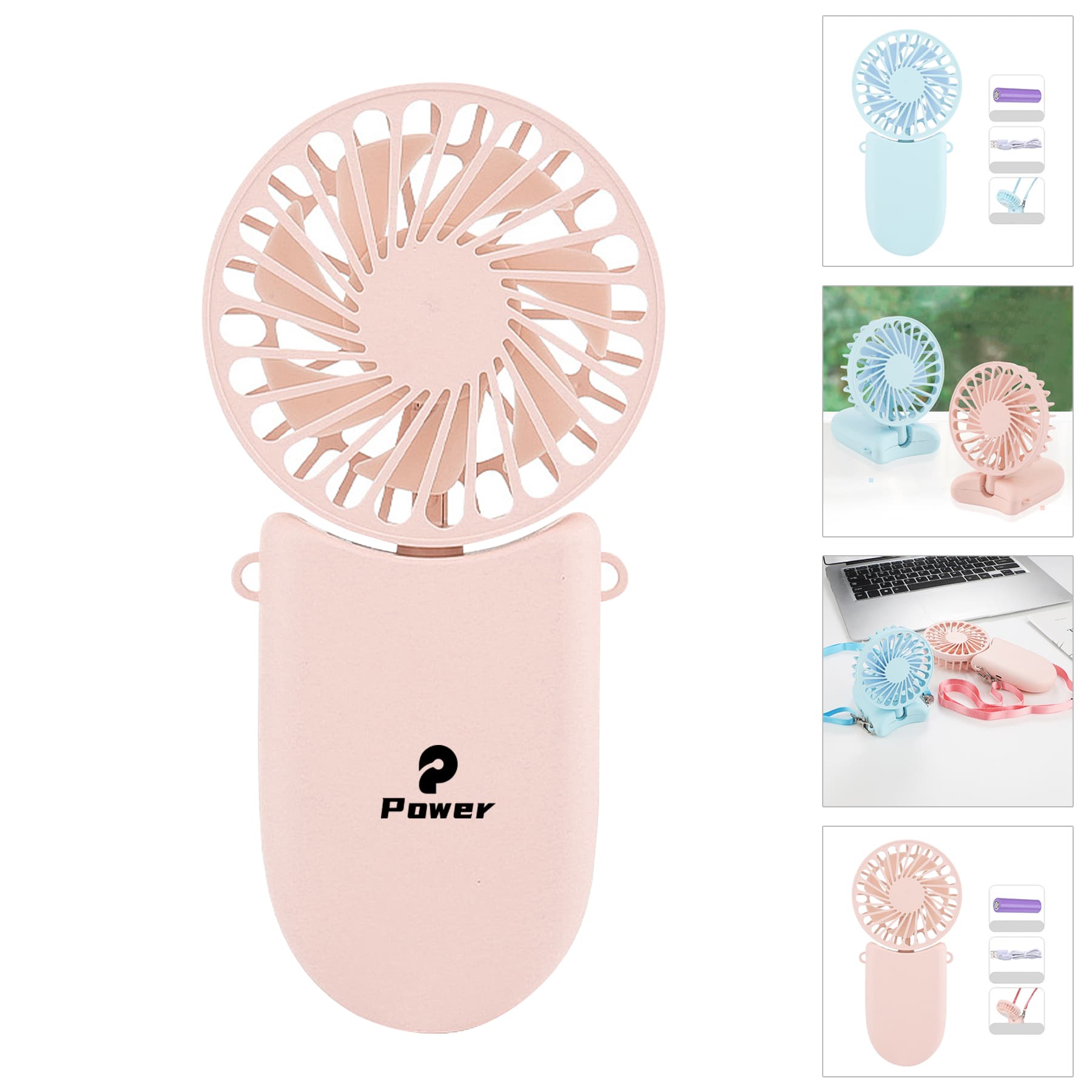 Mini Rechargeable Foldable Hand Held Portable Neck Fan