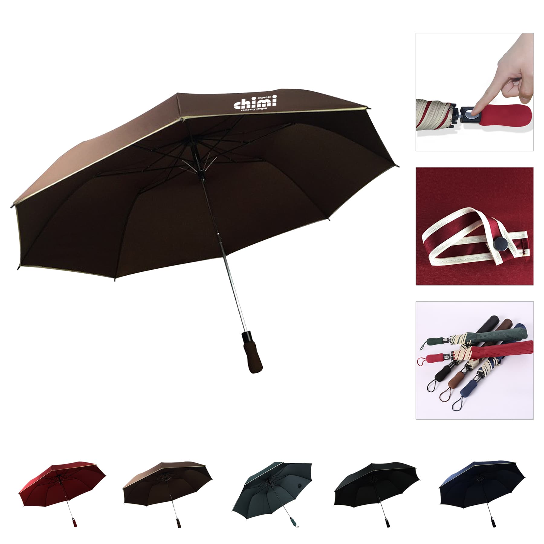 Two-fold Super Big 56" Golf Automatic Travel Umbrella
