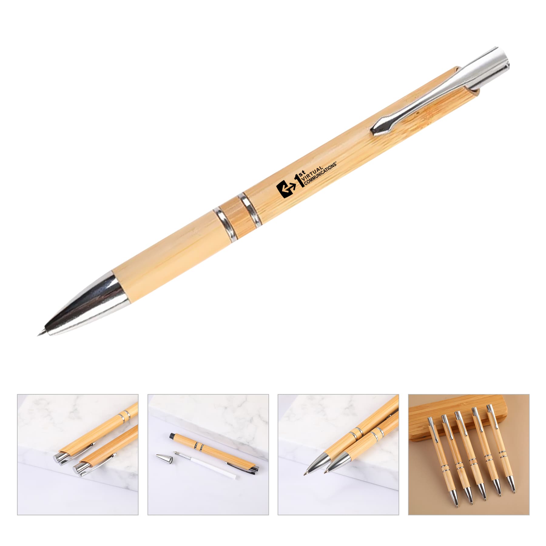 Wooden Bamboo Press Ball Pen