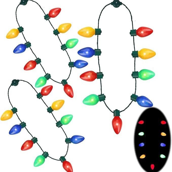 Led Light Up Christmas Bulb Necklace thumbnail 3