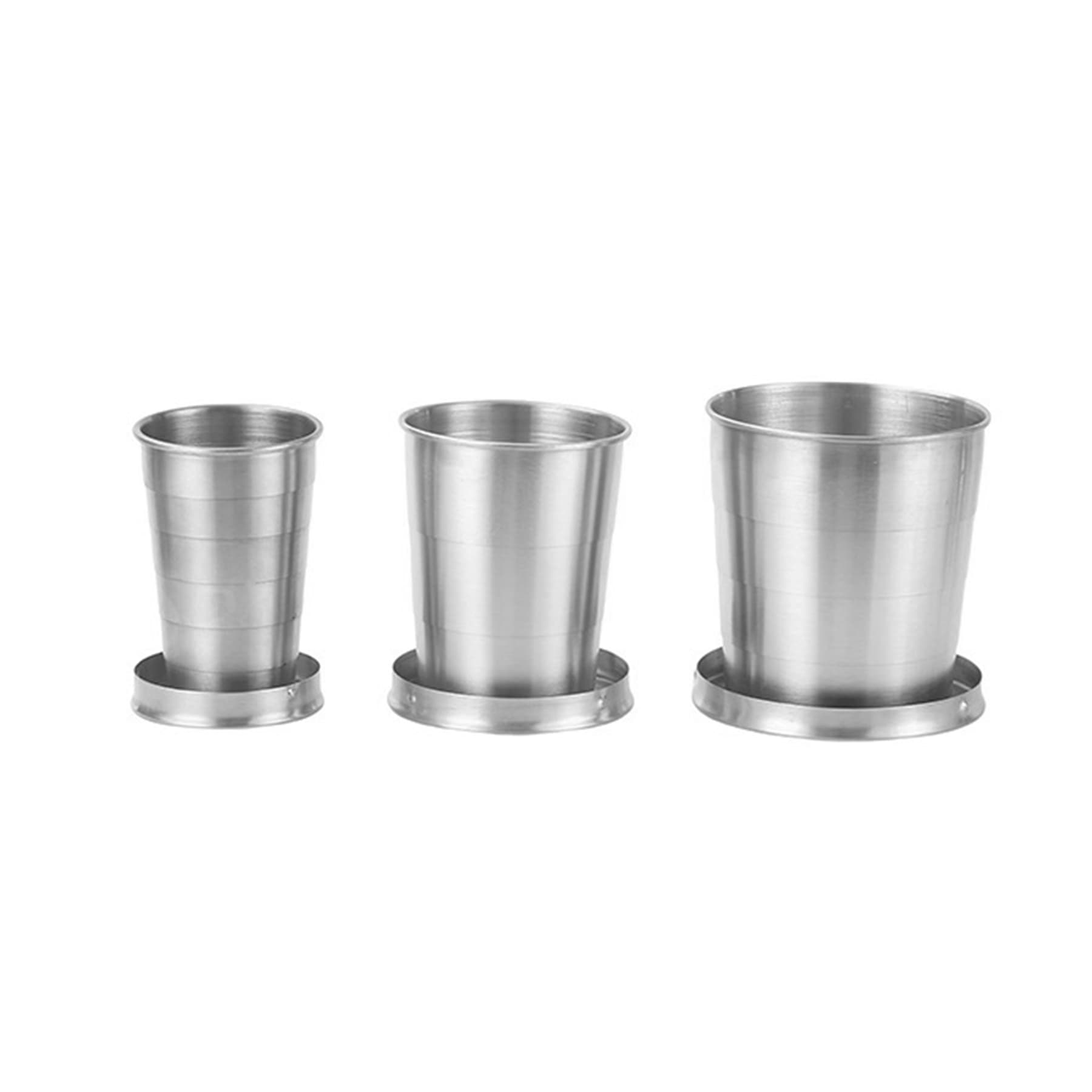 5oz Stainless Steel Travel Folding Cup thumbnail 3