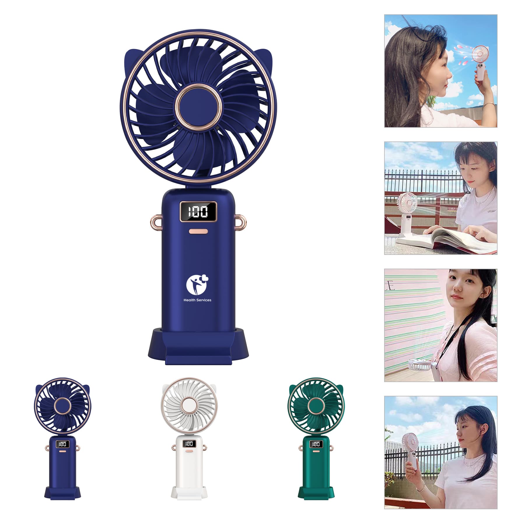 Digital Aromatherapy Portable Fan
