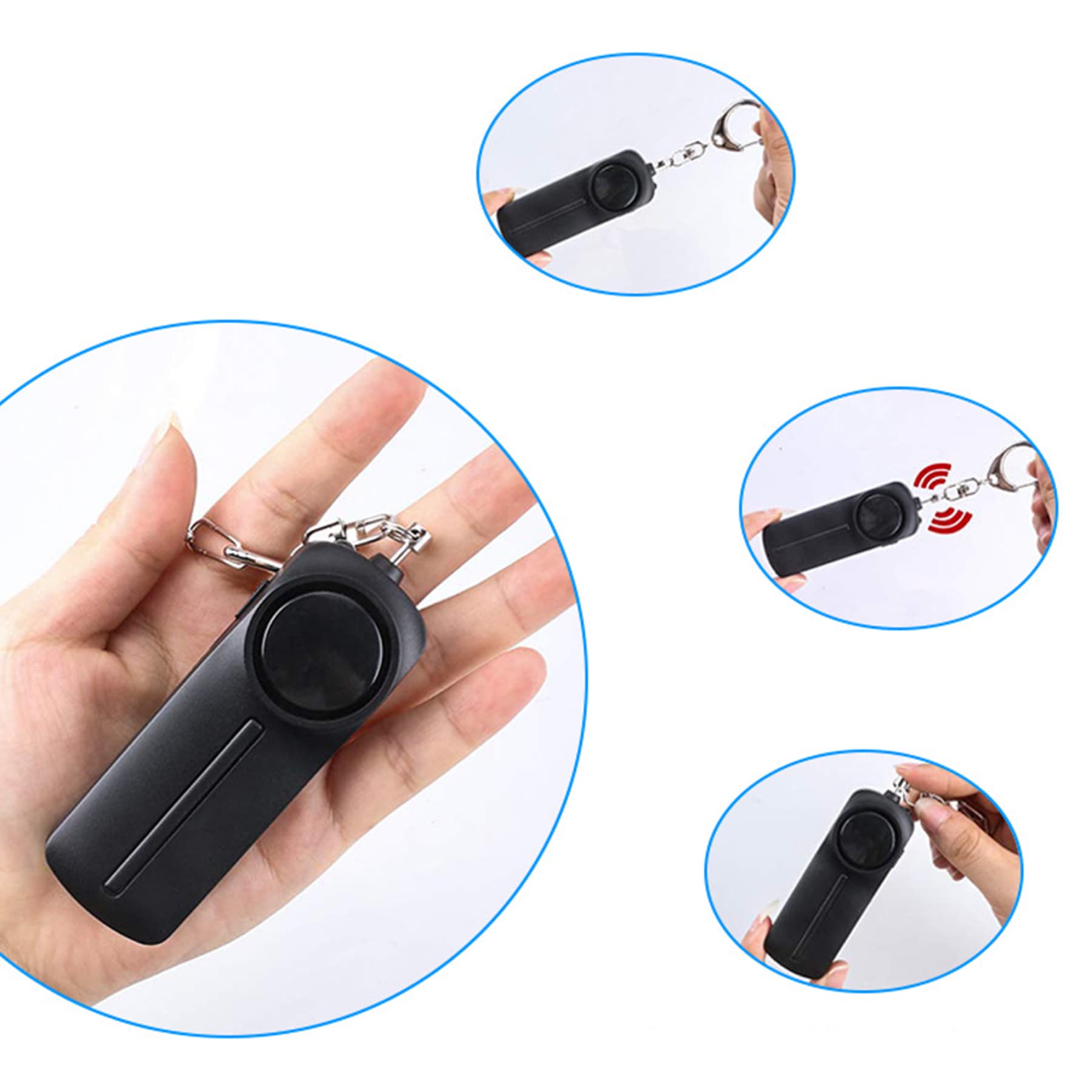 Self Defense Personal Alarm Keychain With Led Light thumbnail 2