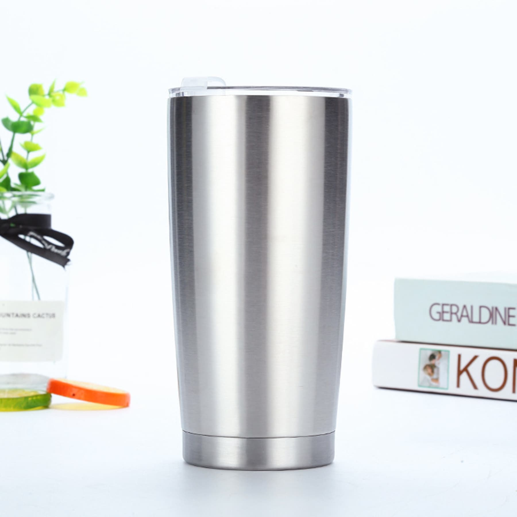 20oz Stainless Steel Insulated Travel Tumbler W/ Slide Lid thumbnail 14