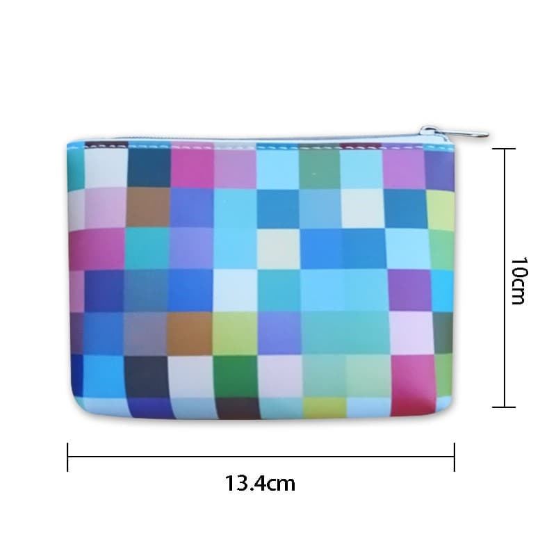 TPU Checkered Contrasting Color Makeup Bag thumbnail 5