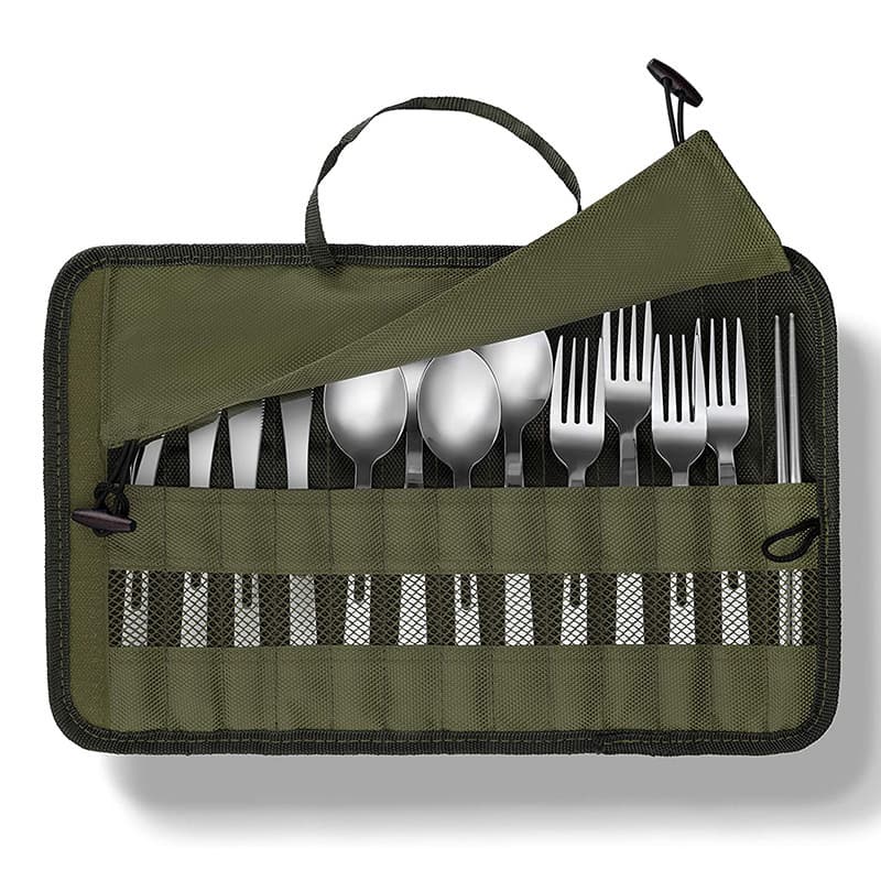 Roll Up Cutlery Storage Bag With Handle Utensil Not Included thumbnail 4