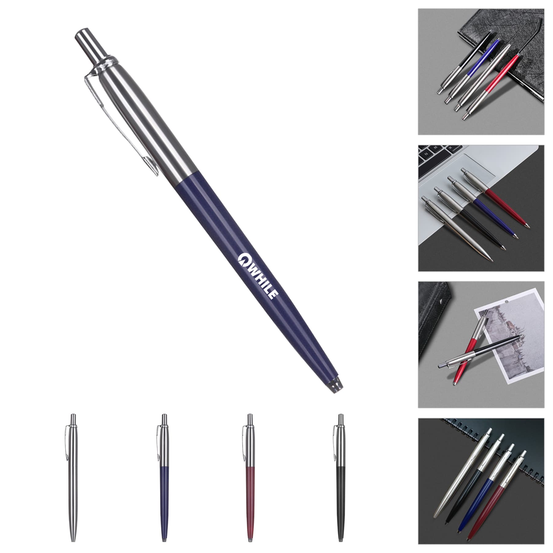 Metal Press Style Ballpoint Pen