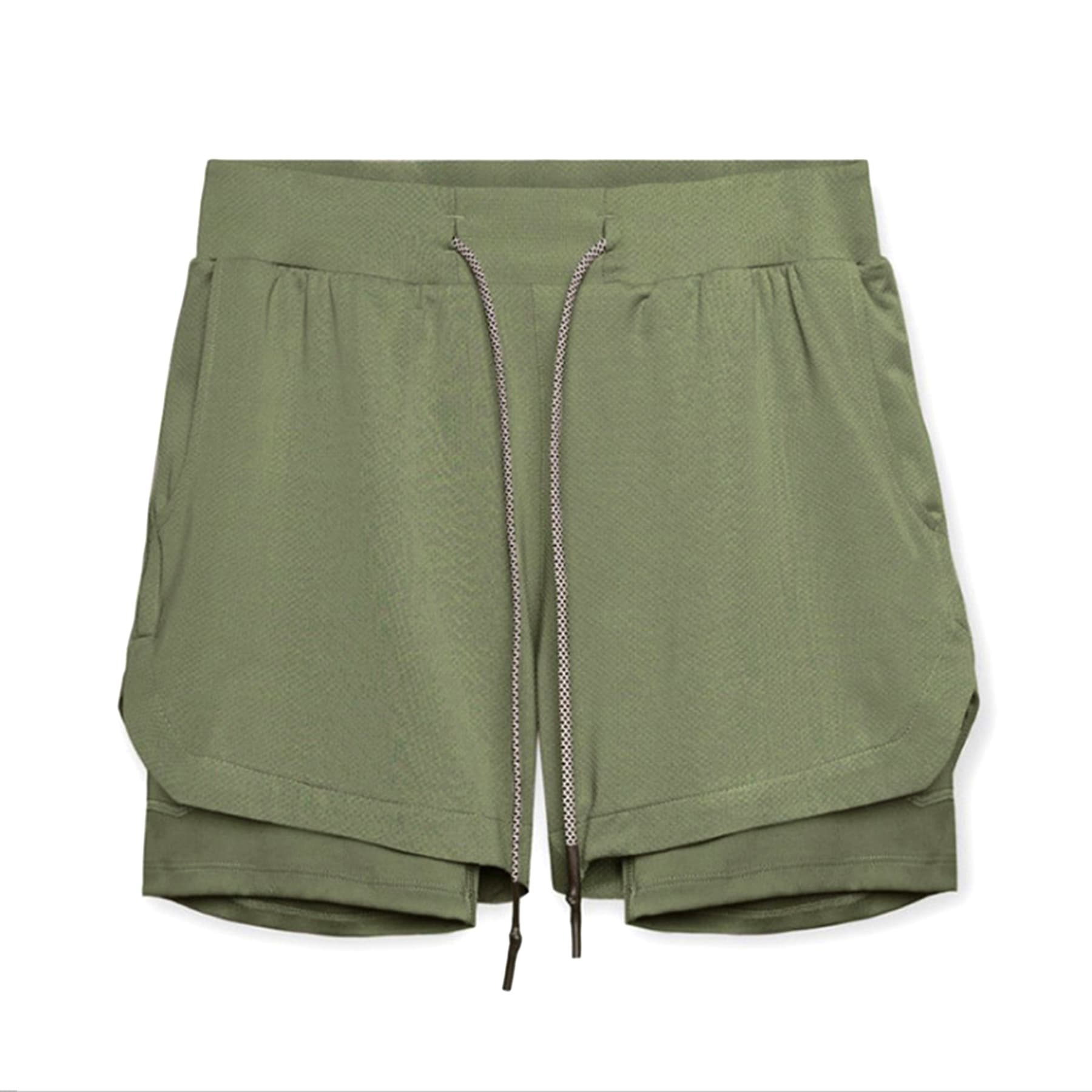 Men'S 2 In 1 Sport Quick Dry Short Pants With Phone Pocket thumbnail 13