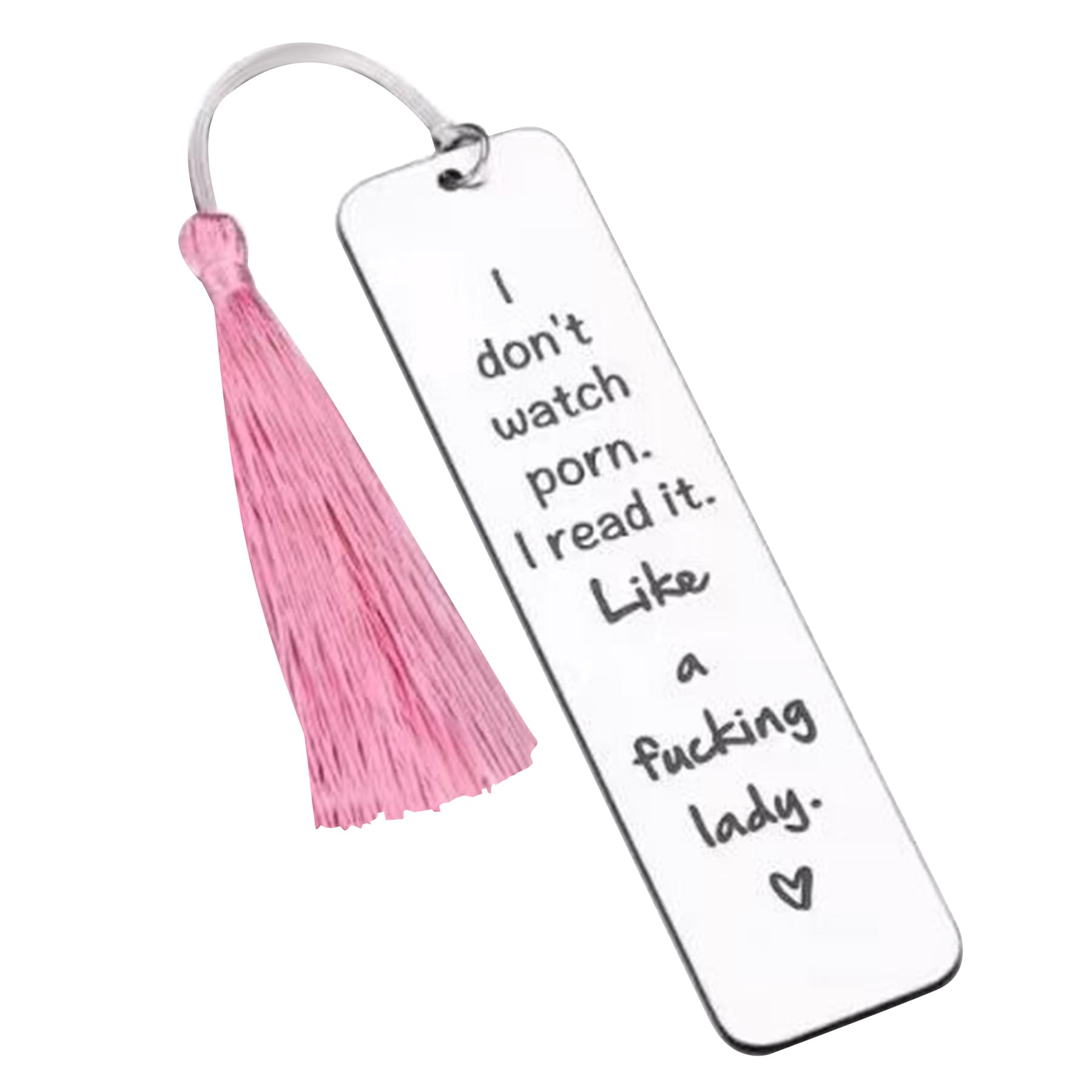 Rectangle Stainless Steel Bookmark with Tassel thumbnail 2