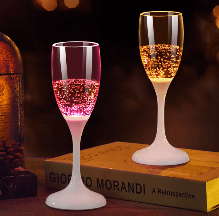 LED Wine Champagne Flute Glasses 4oz thumbnail 3