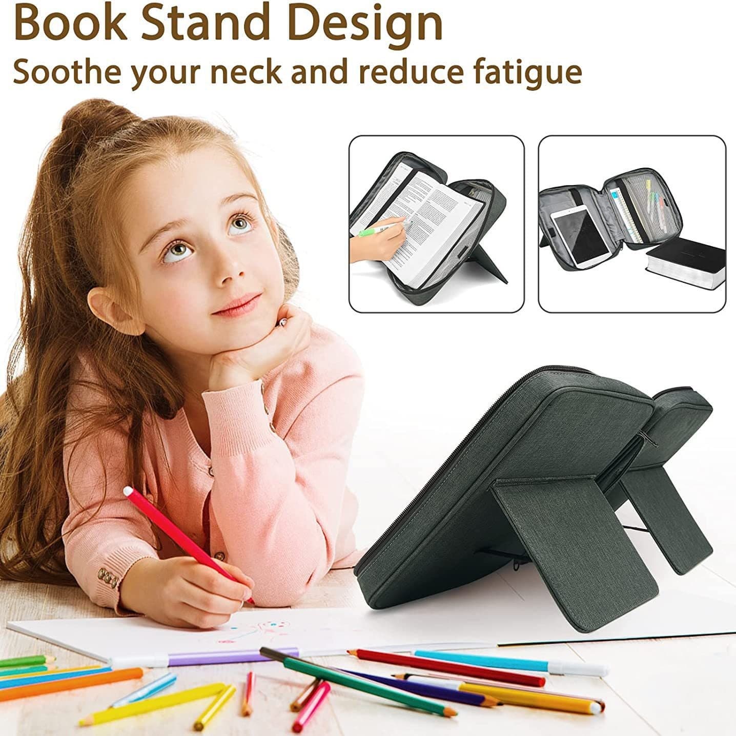 Bible Covers Case Carrying Church Bag with Book Stand thumbnail 2