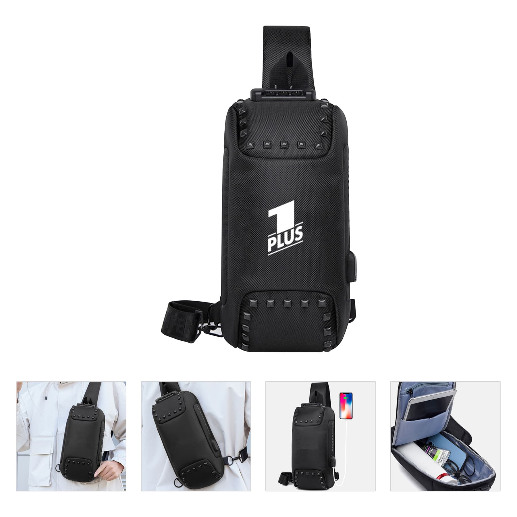 Oxford Men Sling Backpack Anti Theft Crossbody Shoulder Bag