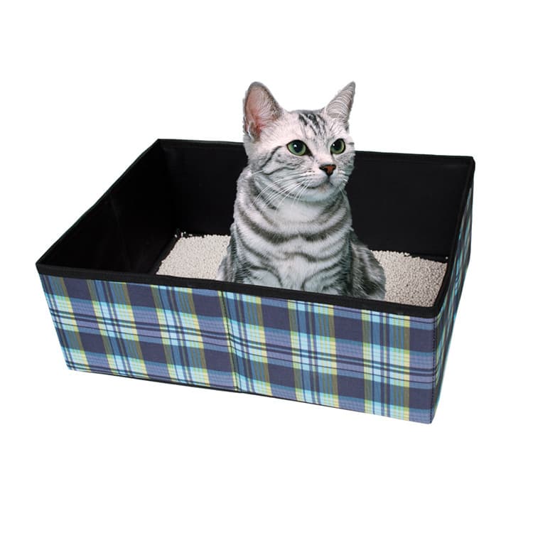 Oxford Cloth Foldable Cat Litter Box thumbnail 4