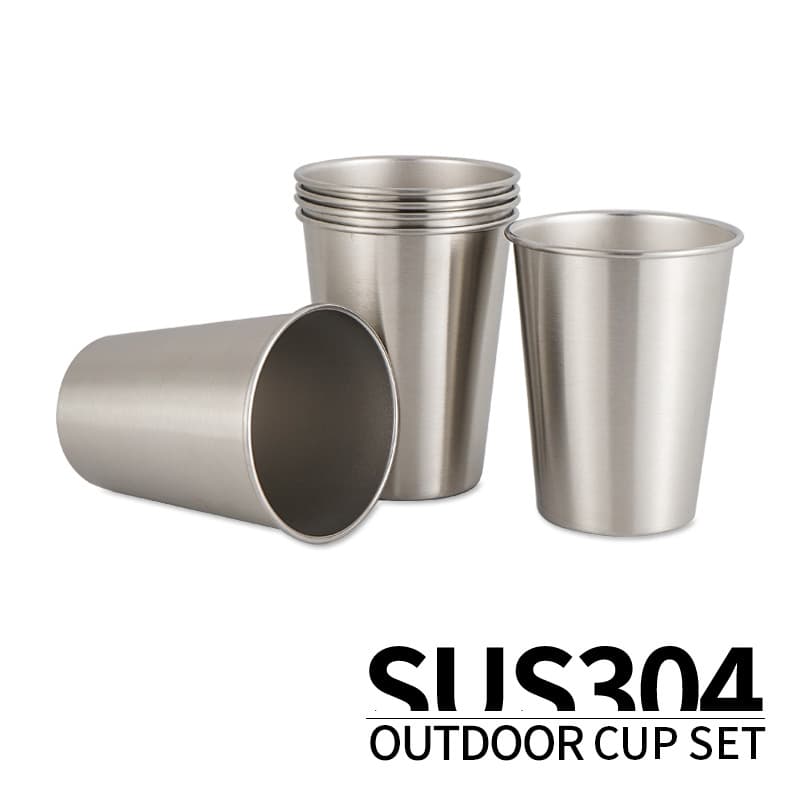 Stainless Steel Drinking Cups Set thumbnail 2