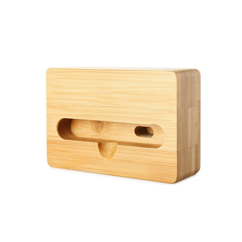 Bamboo Wooden Desktop Mobile Phone Speaker Holder thumbnail 3