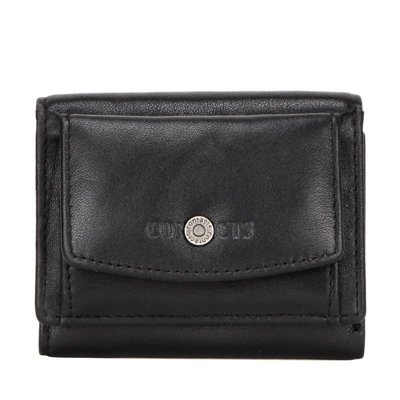 Genuine Leather RFID 3 fold Waterproof Street trend Wallet thumbnail 4