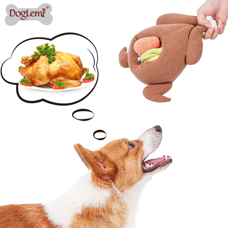 Polyester Slow Feeder Puppy Plush Toys