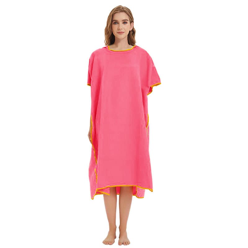Microfiber Bath Robe Poncho with Hood thumbnail 3