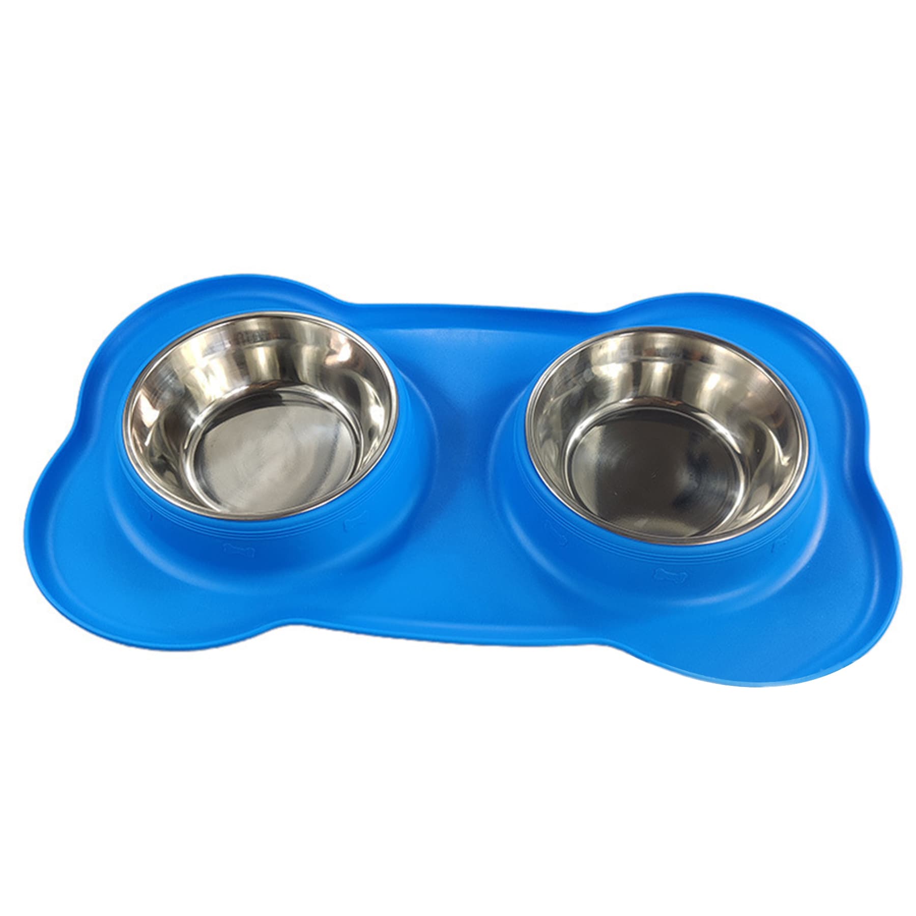 Silicone Pet Mat With Stainless Steel Bowls thumbnail 3