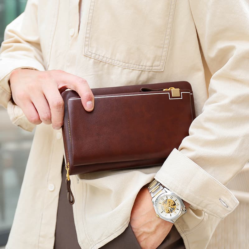 PU Leather Men’s Handheld Purse thumbnail 6