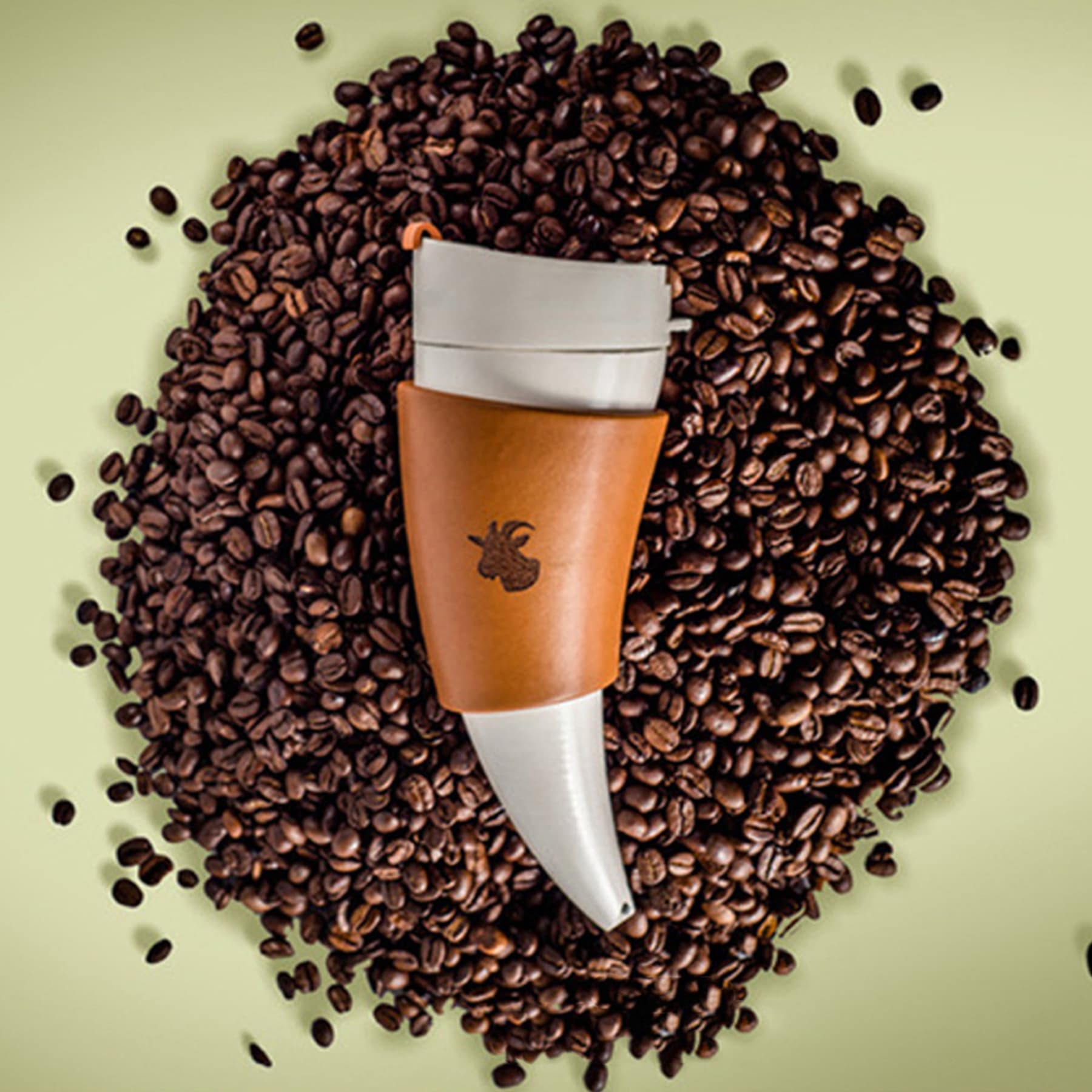 Viking Goat Horn Coffee Mug Thermos thumbnail 4