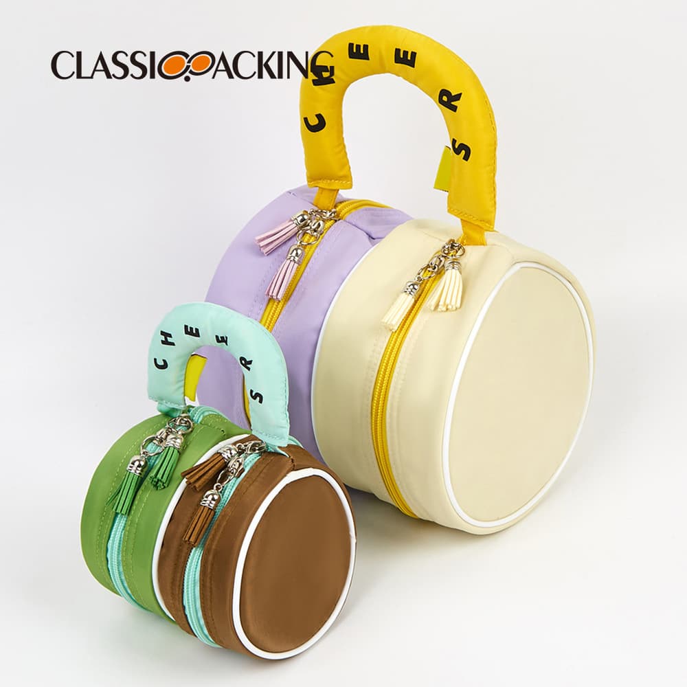 Nylon cylinder hand makeup bag thumbnail 5