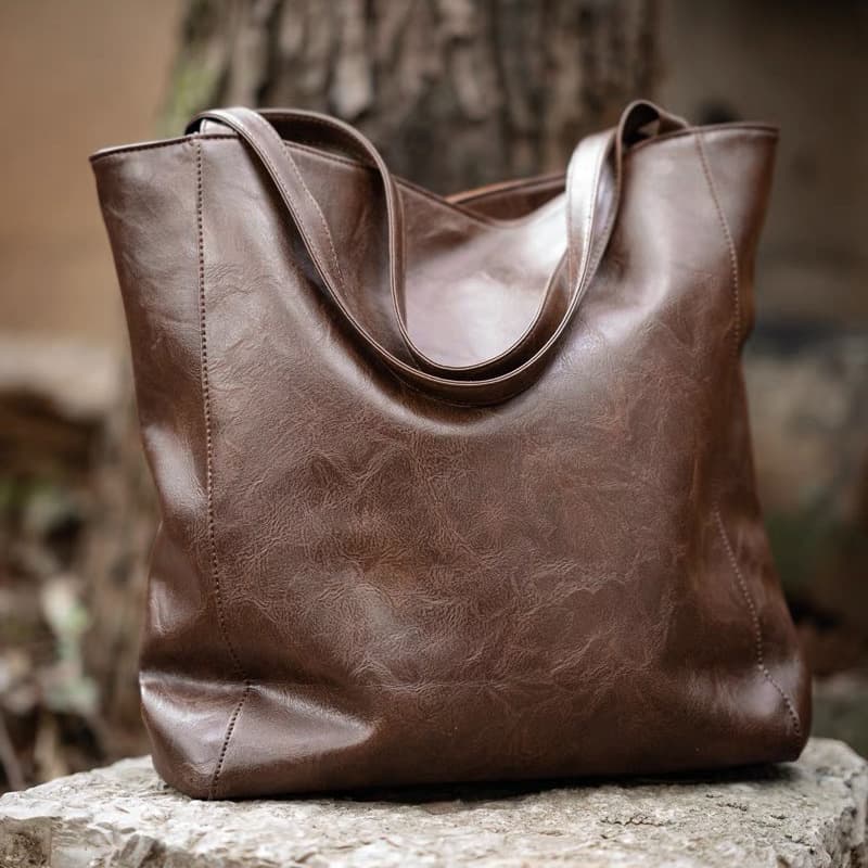 Large PU leather Tote Shoulder Bag thumbnail 5