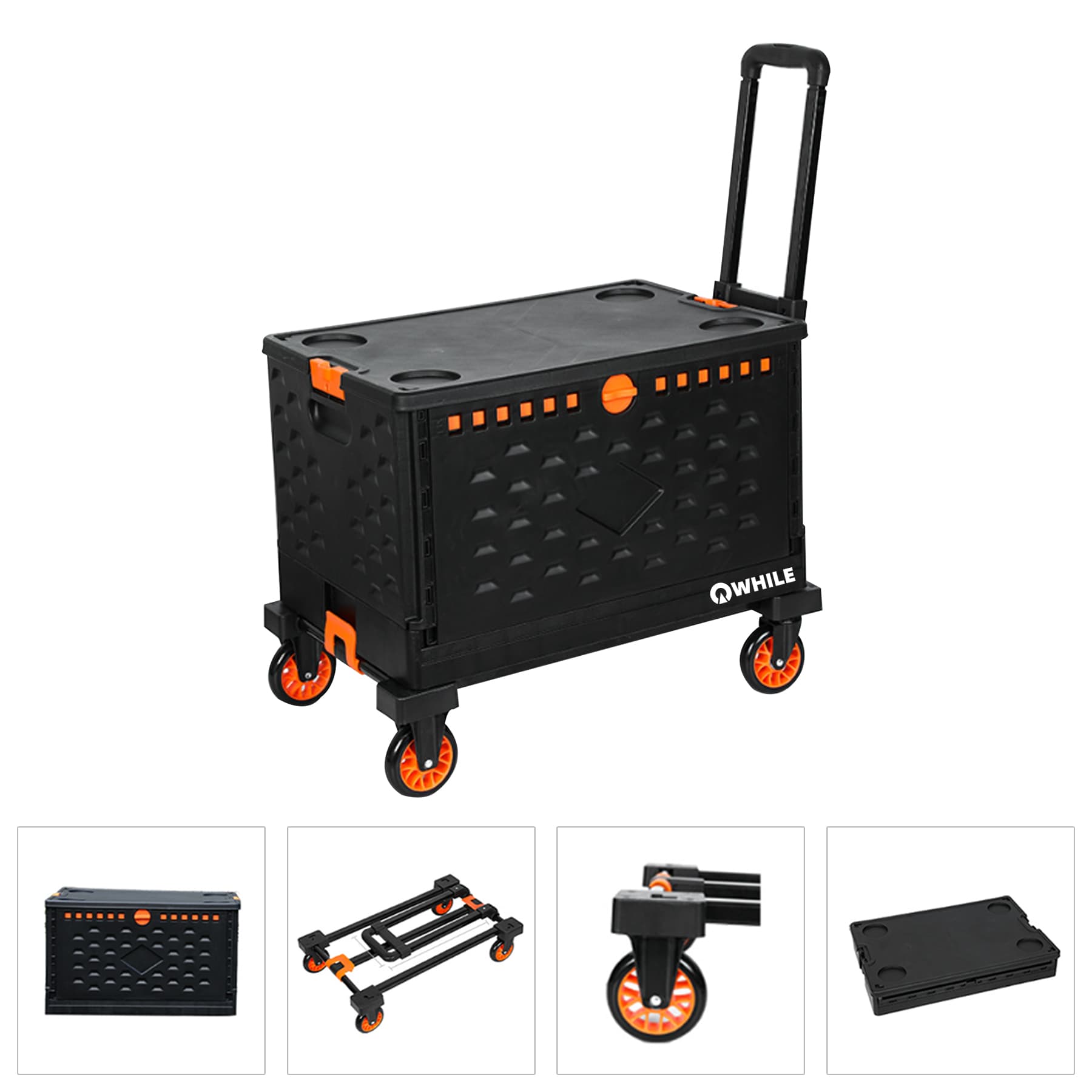 Multifunctional Storage Folding Shopping Cart-Trolley
