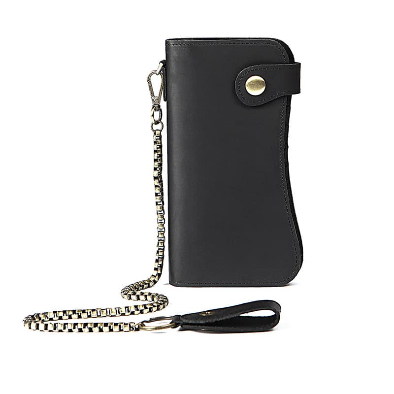 Embossed Dragon Pattern Multi Clip Leather Wallet