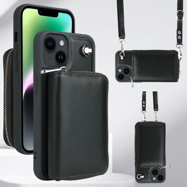 PU Cell Phone Case Crossbody Bag Wallet with Card Slots thumbnail 2