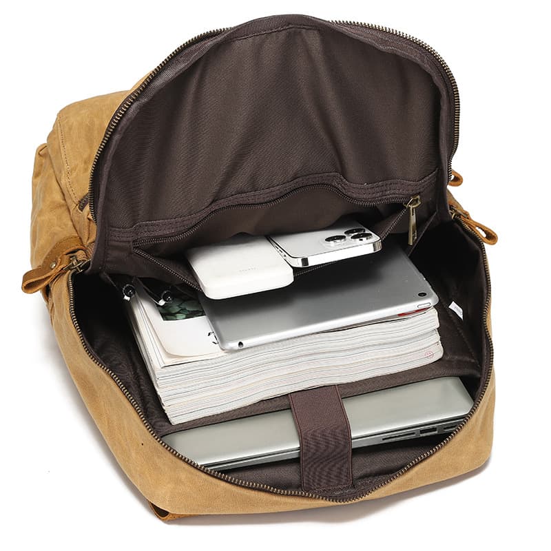 Faux Leather Backpack for Men thumbnail 4