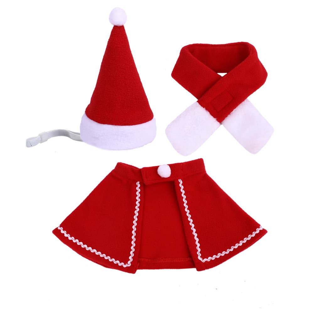 Adjustable Pet Dog Cloak Christmas Santa Hat thumbnail 3