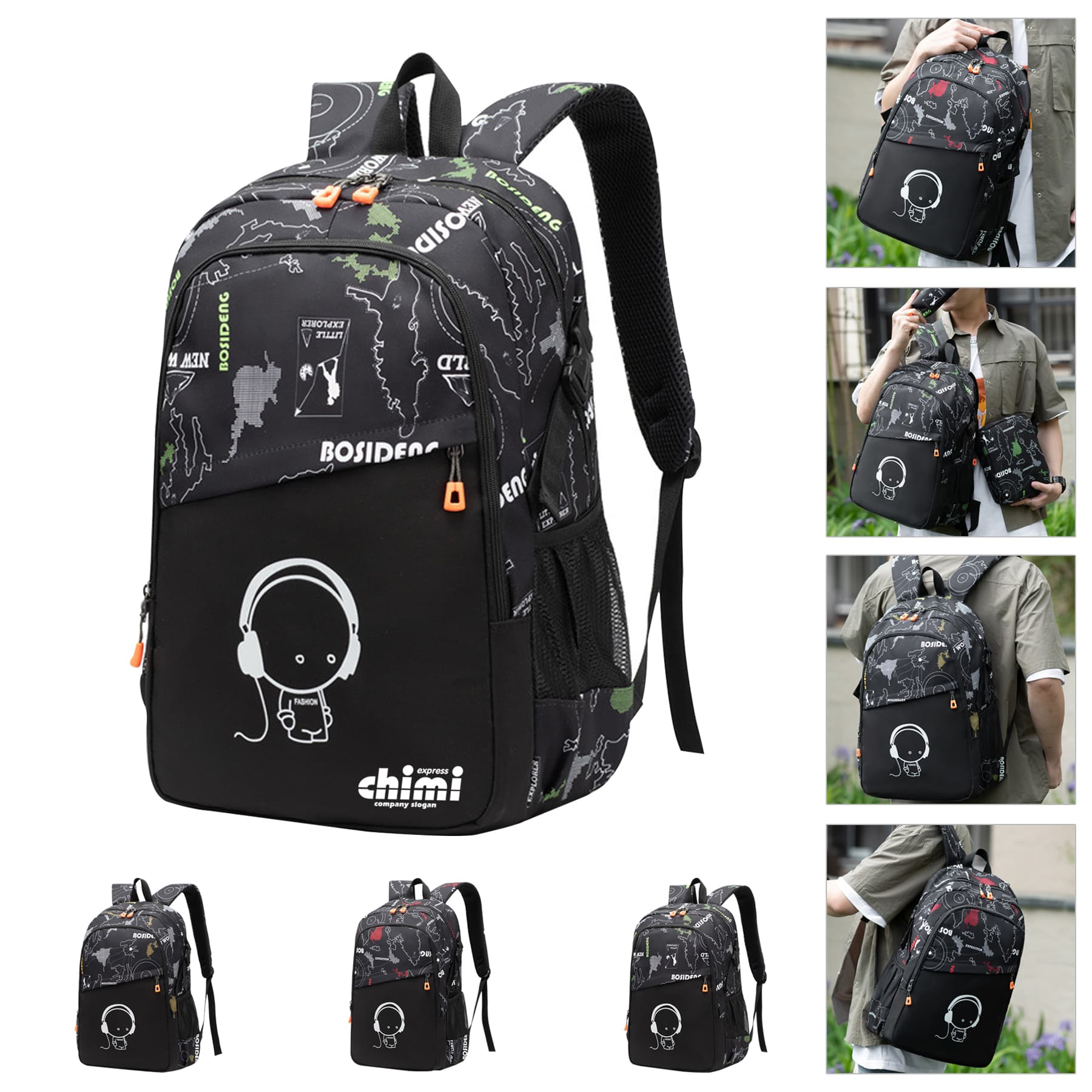 Large Capacity Laptop Luminous School Backpack