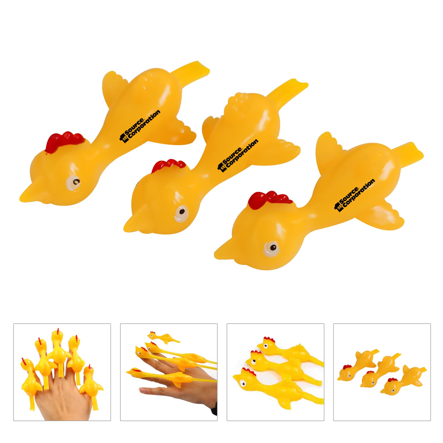 Flying Rubber Chicken Sling Shot Toy