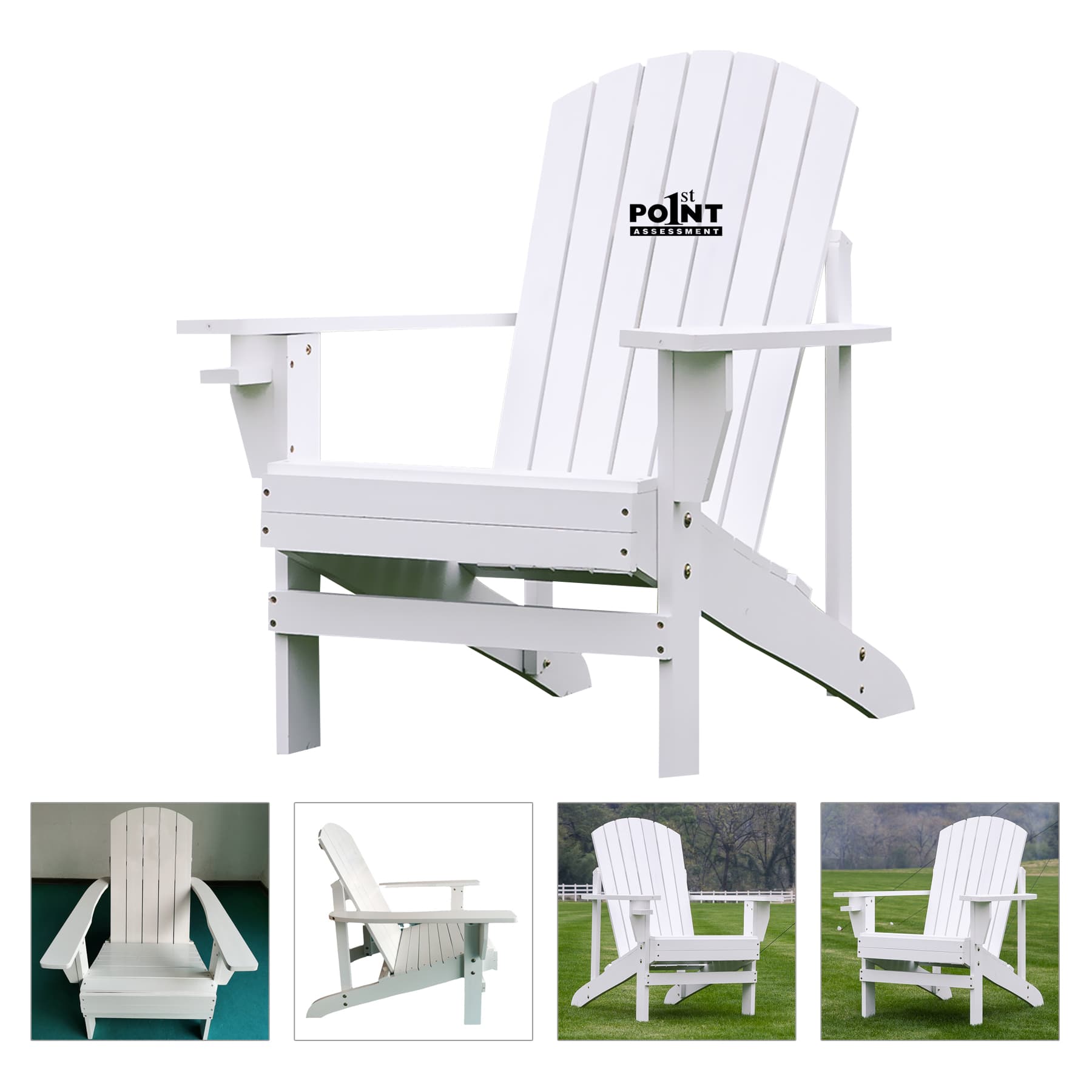 Folding Adirondack Chair with Retractable Ottoman