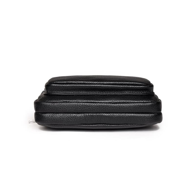 Real Leather Double layer pockets Crossbody Bag thumbnail 12